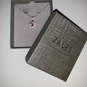 Zales Pink Heart Diamond Necklace
